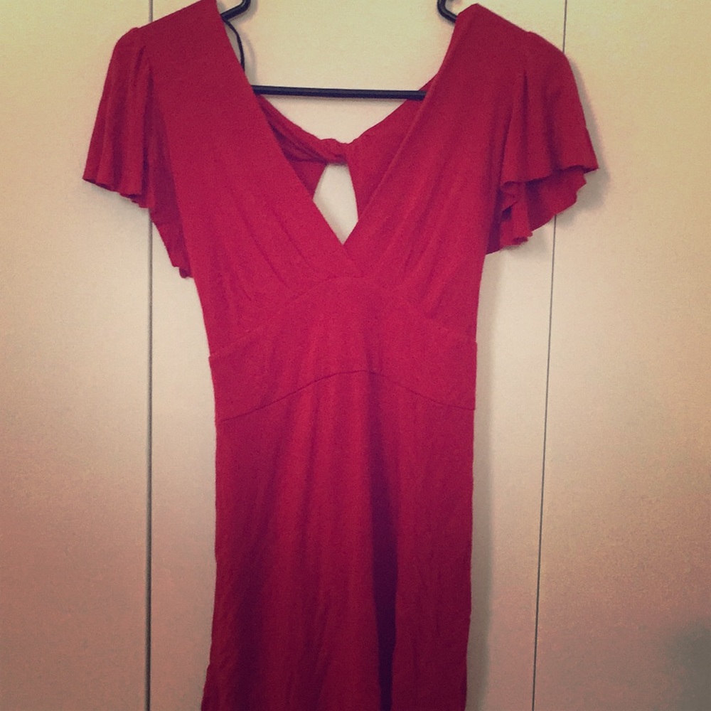 Sheer red blouse